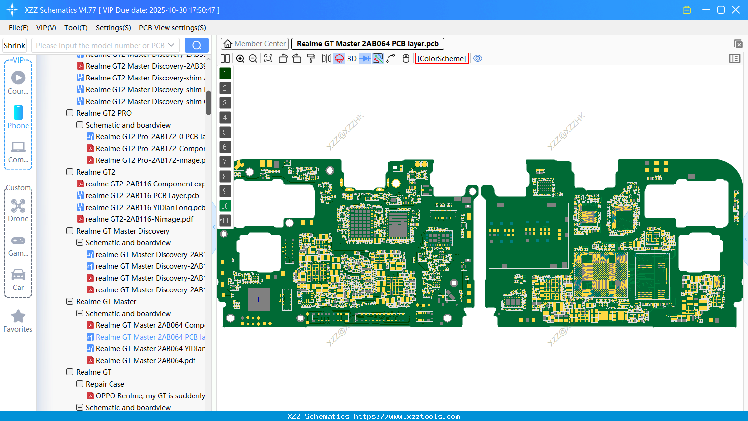 Realme GT Master 2AB064 PCB Layer